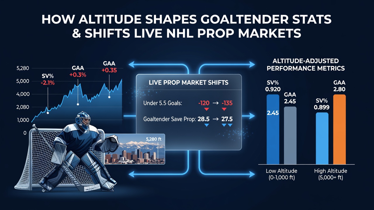 Live betting interface showing NHL prop markets updating during a game