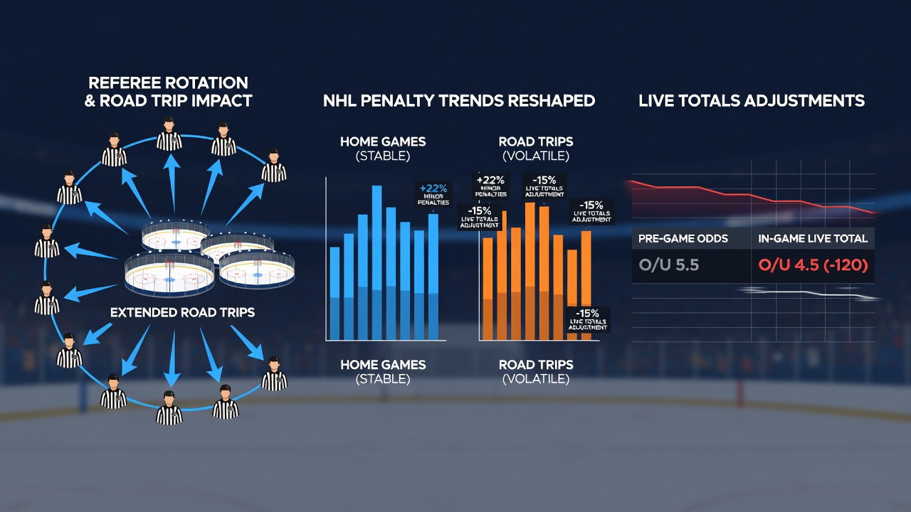 How Referee Rotation Schedules Reshape NHL Penalty Trends and Live Totals Adjustments During Extended Road Trips